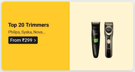 Top 20 Trimmers from Nova,Philips,Syska
