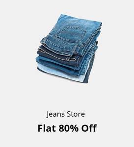 Flat 80% off on jeans
