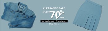 Clearance Sale on Fashion Get flat 70% off Show Now
