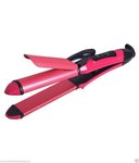 offer : buy professional ceramic hair straightener and curler 2 in 1 beauty set -2009 at rs.355