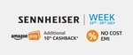 Sennheiser week offers Buy 1 get 1 and get 10% extra cashback